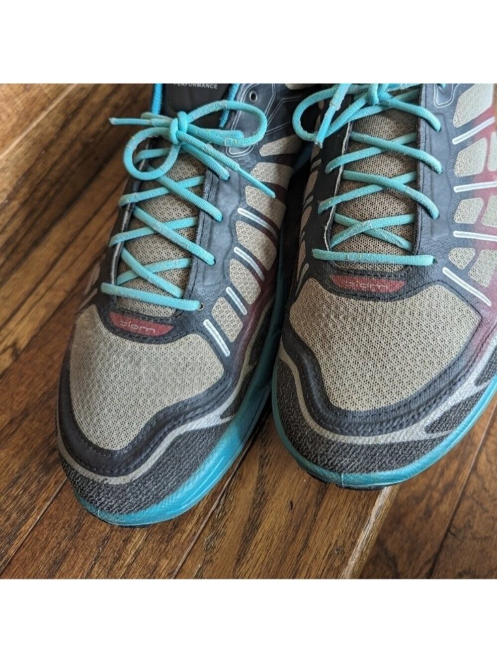 Ecco Men's Biom Trail Running Shoe men's Gray Teal & OfRed size 46 - Picture 12 of 15
